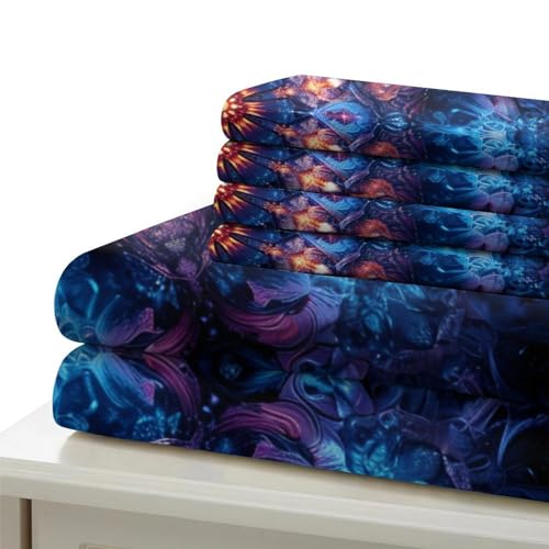 Ensemble de literie 3D fleurs en microfibre super douce pour lit double - 6