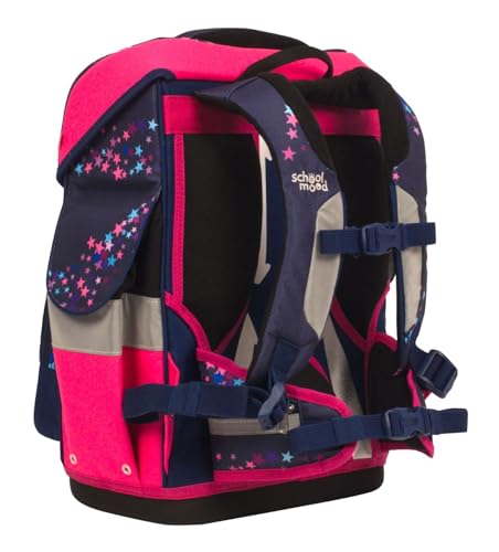 SCHOOL-MOOD - Schulranzen Set Hund, 7-teilig - Timeless Air+ - ergonomischer Schulranzen Jungen & Mädchen - Schultasche für Kinder in der 1. bis 4. Klasse - Leni (Hund)