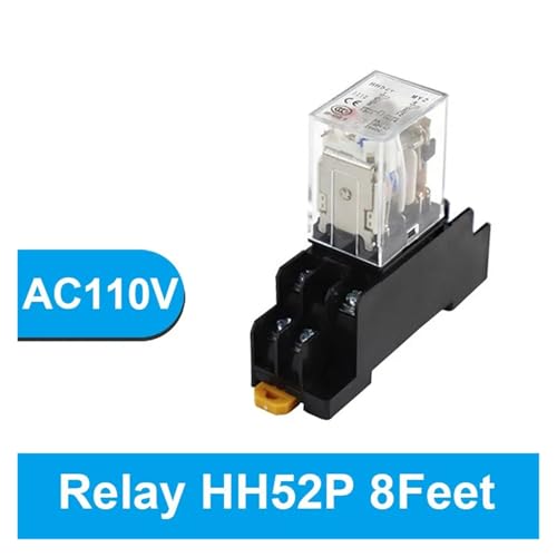 Interruptor de relé HH52P AC110V con base MY2NJ de microbobina electromagnética 2