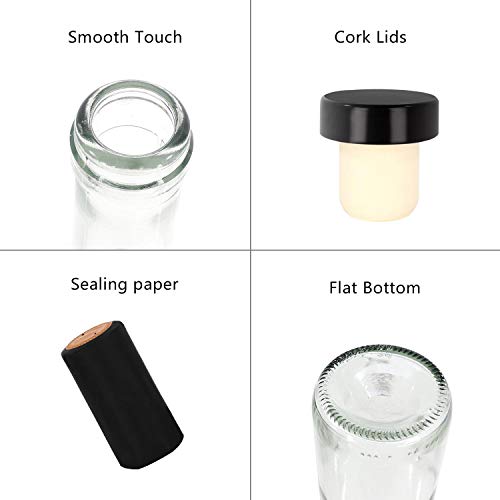 10 Pack 750 ml 25 oz Clear Glass Bottles With Cork Lids & Seal Shrink Capsules Caps. Home Brewing Wine & Juicing Bottles For Beverage, Sparkling Wine,Kefir,Decor,Food Storage.BPA-FREE & Dishware Safe.