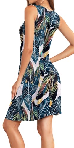 Image of Akihoo Women Summer Casual Sleeveless Midi Plain Pleated Tank Vest Dresses