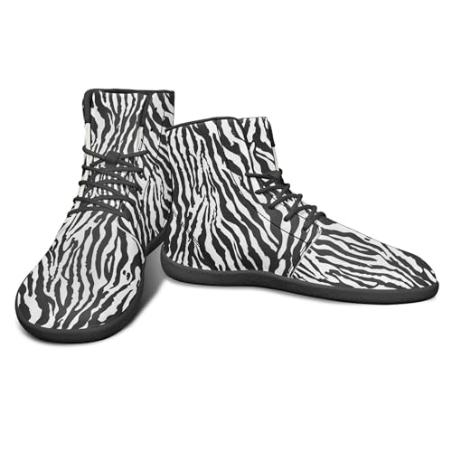 Image of Fashion Print Womens Mens High Top Barefoot Sneakers Flat Shoes