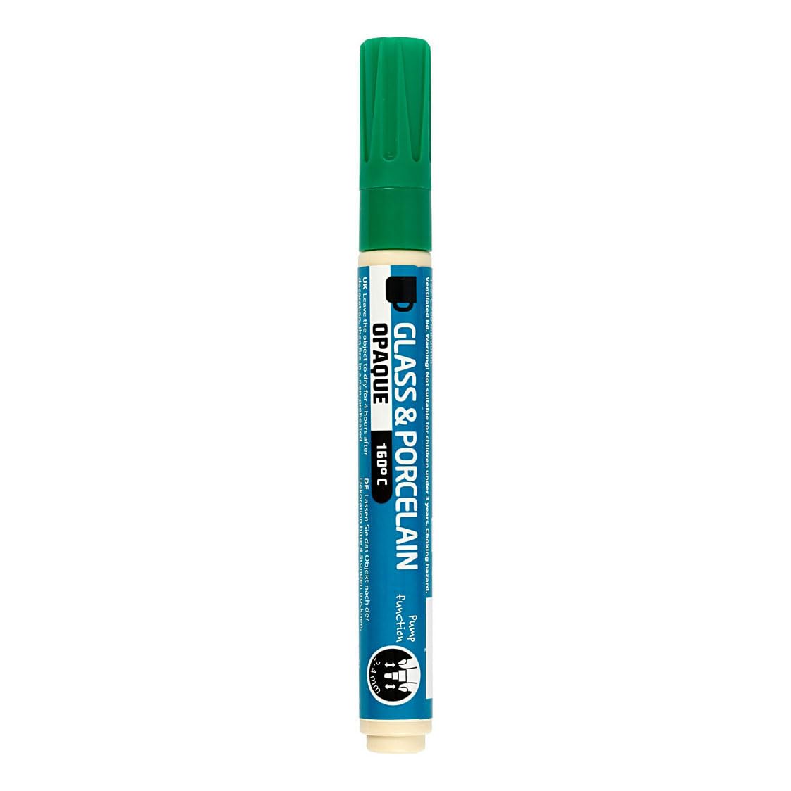 Creativ Company 1-Piece Glass and Porcelain Markers, Green
