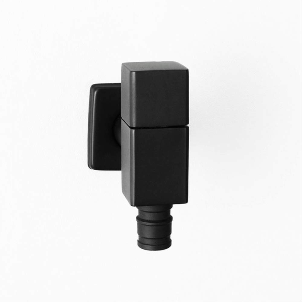 ZYCHSJXA Black/Chrome Wall Mounted Washing Machine Tap Mop Pool Garden Outdoor Bathroom Water Faucet B washingmachine tap