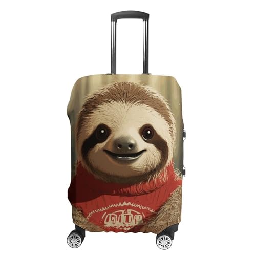 Cartoon Sloth Luggage Cover, Washable Elastic Suitcase Cover Protector Fit 18-32 Inch Luggage