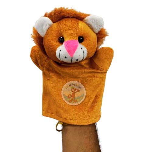 Image of Lion Hand Puppets for Kids Learning | Soft Plush Hand Puppet Toys for Storytelling, Role Play & Interactive Teaching | Educational Toys for Kids, Toddlers & Preschool Children