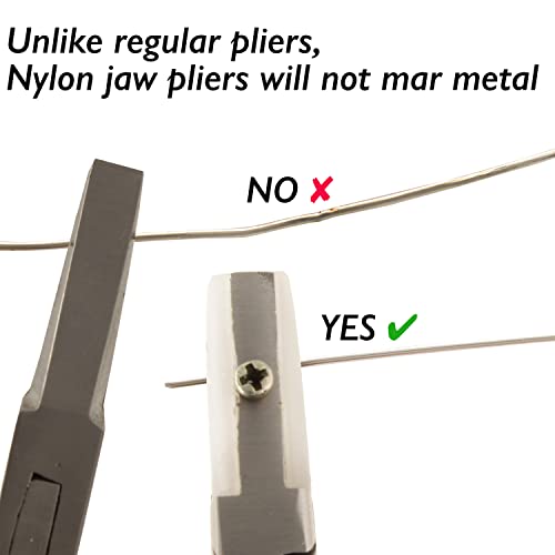 Alicates planos de nailon de 5 pulgadas Beadsmith para joyería con recambios 4