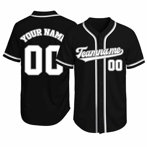 Image of Custom Baseball Jersey Personalized Stitched or Printed Name Number Baseball Shirt Sports Uniform Gifts for Men Women Youth