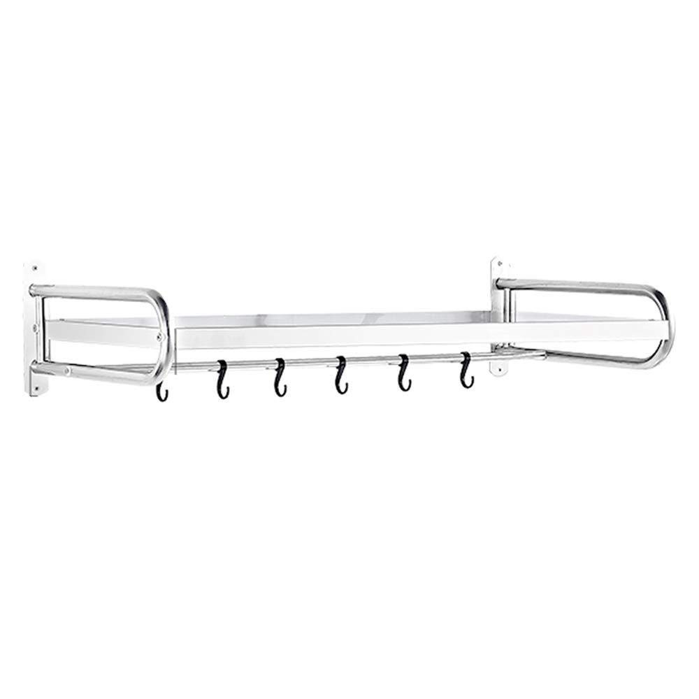 HADECOLL Shelf,Kitchen Racks Spice Rack Shelf Seasoning Microwave Oven Rack, Hanging Knife Tool Rack Cutlery Basket Spoon Chopstick Holder Wall Mounted Towel Bar Hooks,70Cm Long,70Cm Long