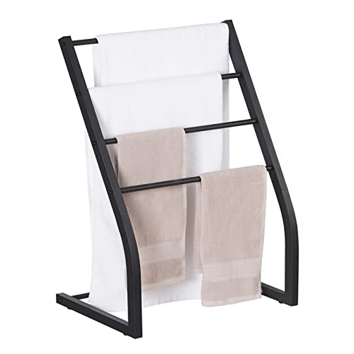 Honiter Towel Racks For Bathroom, Free Standing Towel Rack, Pool Towel Racks Outdoor, 4 Tier Metal Towel Bar Stand For Bathroom, Blanket Ladder Holder thumb #7