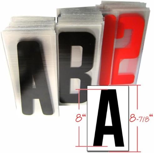 8” Black and Red Changeable Sign Letters for Outdoor Signs