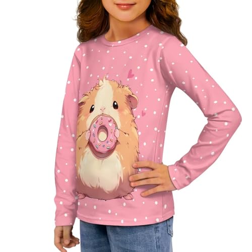 Image of Long Sleeve Shirts for Girls Casual Crewneck Tops Fall Winter Outfits for 3-16 Years Old