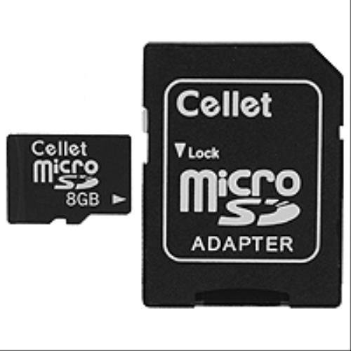 Cellet - Tarjeta de Memoria MicroSD para LG Optimus Net (8 GB, Incluye Adaptador SD de tama±o Comple