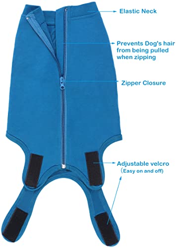 Image of Dog Surgery Recovery Suit - After Spay, Abdominal Wounds Post Surgical Recovery, Anti Licking Breathable Dog Onesies for Small, Medium & Large Pet, Alternative Bandages Cone E-Collar