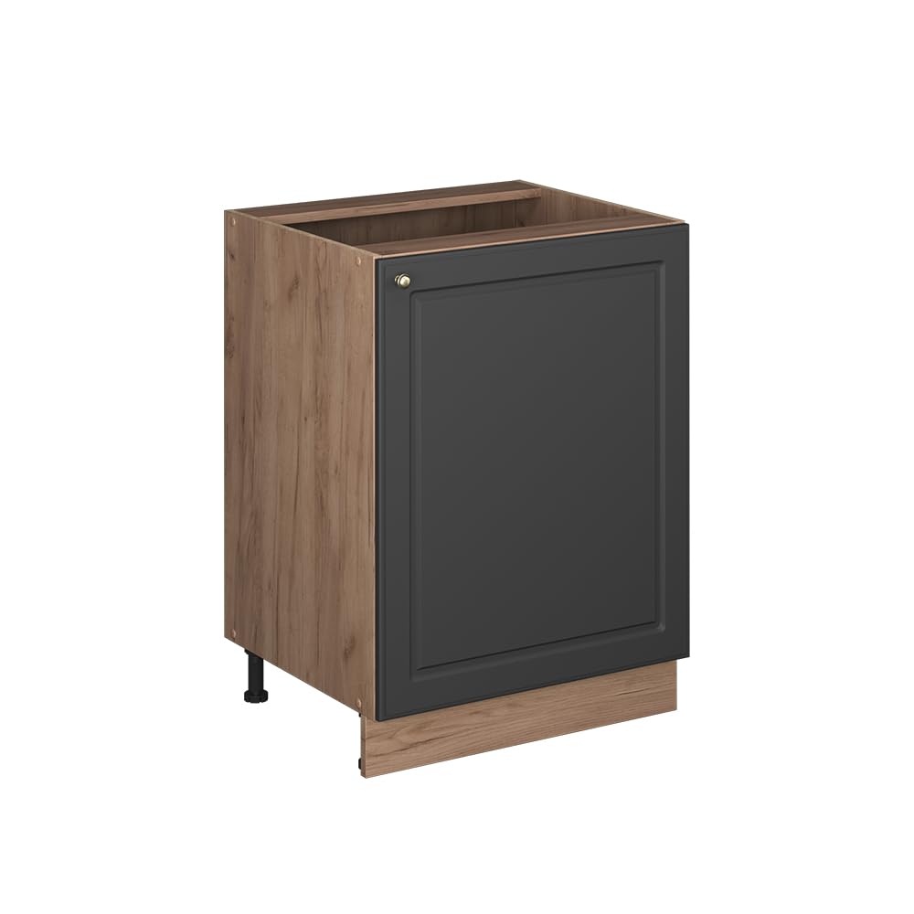 Vicco Kitchen base cabinet Fame-Line, Anthrazit-Gold Landhaus/Oak, 60 cm