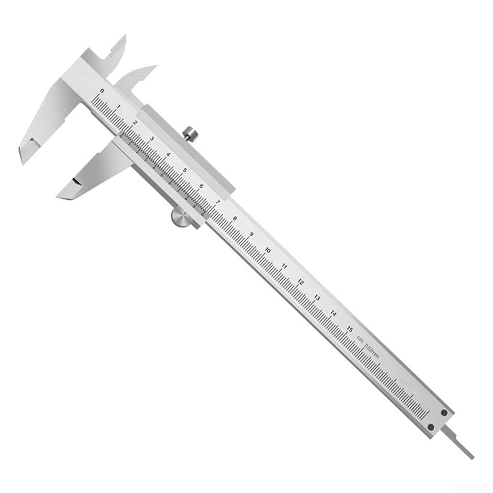 Herramienta de medición mecánica del calibrador de Vernier del acero inoxidable con 0.02m m para la joyería y el uso de la escuela plata 150m m m (300m m)