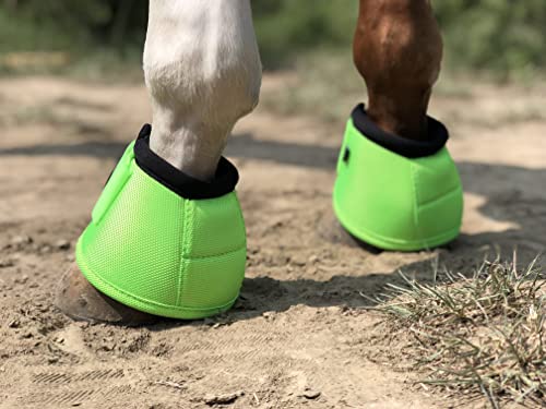 Image of 2520D Horse Bell Boots No-Turn Horse Bell Boots, Equine Ballistic Hoof Overreach Bell Boot, Pair
