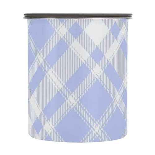 Contenedor de almacenamiento café acero inoxidable azul