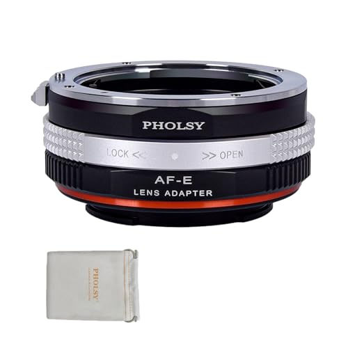 PHOLSY Manuelle Bague d'adaptation pour Objectifs: Compatible avec Les Objectifs Sony A (Minolta AF) et Les Boîtiers Appareils Photo Sony E (NEX), Sony A vers...