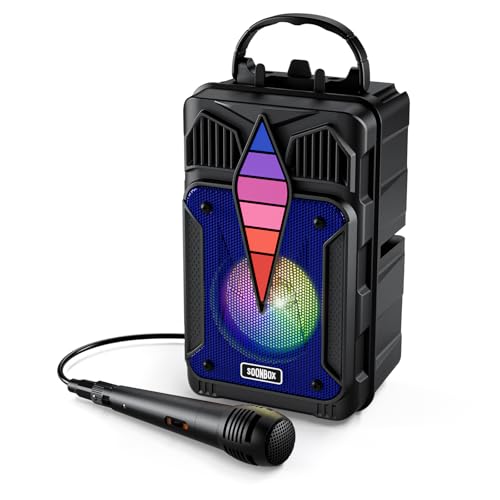 Portable Speaker with Voice Control, RGB Multi-Color Rhythm...
