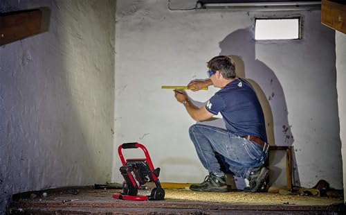 Einhell Akku-Lampe TC-CL 18/1800 Li Power X-Change (Lithium-Ionen, leistungsstarke LEDs, Drehdimmer, 360° drehbarer Leuchtkopf, klappbarer Standfuß, ohne Akku und Ladegerät)