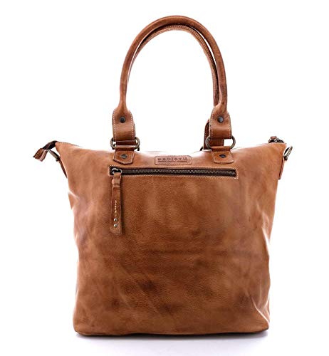 Bed|Stu Women’s Big Fork Shoulder Leather Bag (Tan Rustic)