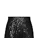 Yoskog Women's Sparkle Sequin Pants Fashion Glitter Wide Leg High Waist Pants Party Clubwear&Streetwear (Black, M)