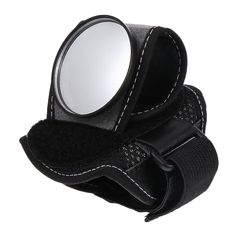 KITANDOVE Mirror Wrist Strap Bicycle Mirrors for Handlebars 360° Retroreflector Wrist Guard Bike Wrist Mirror Cycling Helmet Biker Rear View Camera Mirror Rear View Wrist Guard Plastic Cover