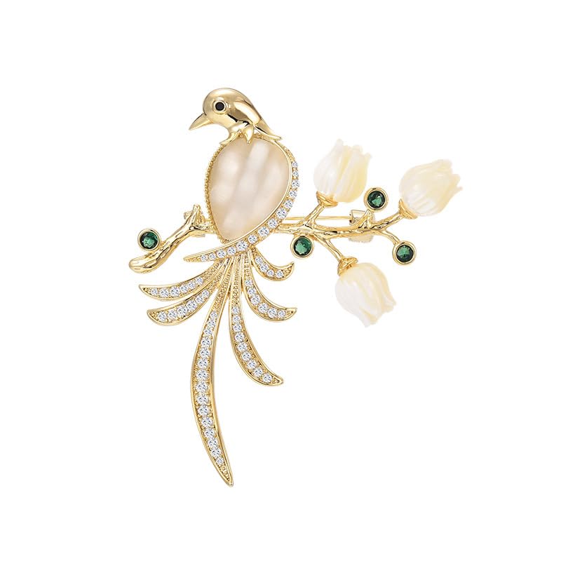Image of Animal Brooch for Women Rhinestone Brooch Pin 18k Gold Plated Animal Lapel Pin Fashion Jewelry Gift for Mom Wife
