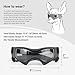PETLESO Hundebrille Hundeschutzbrille Hunde Sonnenbrille Anti-UV Schutz Augenschutz für Kleine/Mittelgroße Hunde