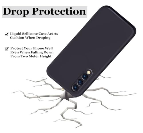 Image of A rtistque Liquid Silicone Back Cover Case for Vivo S1 Shockproof TPU Soft Flexible with Camera Protection - Black