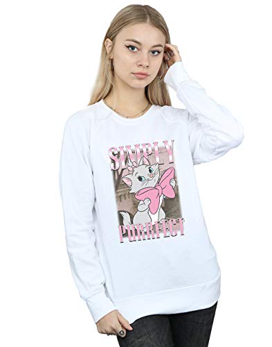 Disney Women's Aristocats Marie Simply Purrfect Homage Sweatshirt White Large