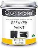 GRANOTONE Speaker Paint Black 5 Gallon Texture Coating for Speaker Cabinets, Road Cases, Metal & Furniture | Roller Application | Water-Based Finish | Professional Speaker Cabinet Refinishing Solution