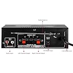 Home Audio Receivers & Amplifier HiFi Bluetooth Stereo Audio Amplifier Max 300Wx2 Wireless Bluetooth 5.0, RMS 40Wx2 Power Amp 2 Channel Stereo (AV-298) - Image 3