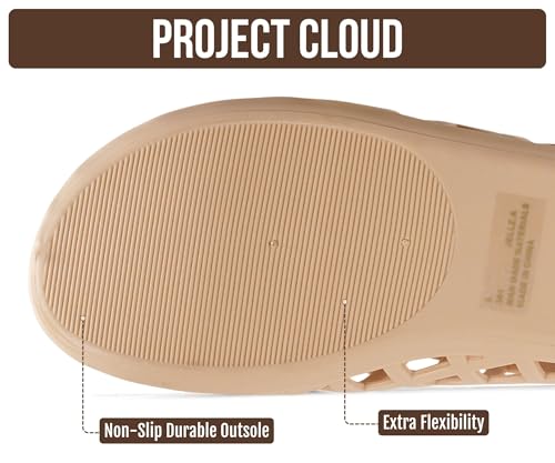 Image of Project Cloud Jelly Shoes Women - Lightweight & Water-Resistant Women's Flats Sandals - Non Slip Womens Shoes - Perfect Summer Jelly Flats for Women 2026 (Jellz)