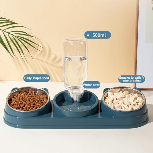 Futterspender aus Edelstahl- Wasserspender für Haustiere | Edelstahl mit rutschfestem Futterspender, perfekt für den Innen- und Außenbereich, Zuhause, Kleintier- Futterlösungen-4