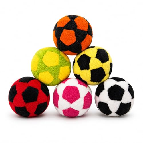 Lianxiaw 6 Pack Handmade Knitted Footbags - Crochet Foot Bag Juggling Balls for Adults - Beach Outdoor Kick Game Set