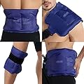 REVIX Ice Pack for Injuries Reusable Gel for Lower Back, Cold Packs for Back Shoulder, Elbow, Hip, Leg, Wrap Around Entire Knee, Soft Cold Compress,16 × 9" Navy
