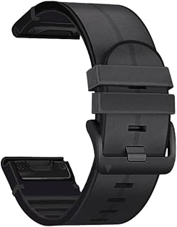 Wscebck 22 26mm Pulseira de Relógio de Couro de Silicone para Garmin Fenix 6X 6 Pro 7X 7 5X 5 Plus Epix 3HR 945 Smartwatch Pulseira de Liberação Rápida (Cor: A, Tamanho: 26mm Fenix 3HR D2)