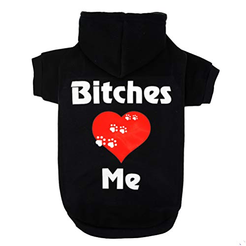 Dog Hoodie for Small to Large Dogs, Cats, Bitches Love Me Pet Warm Clothes Sweatershirt Coat for Cats, Puppies S