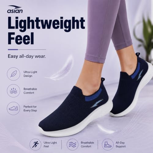 Image of ASIAN Breeze-02 Women Walking Shoes | Lightweight, EVA Sole Grip with Soft Memory Foam Comfort for Daily Walking