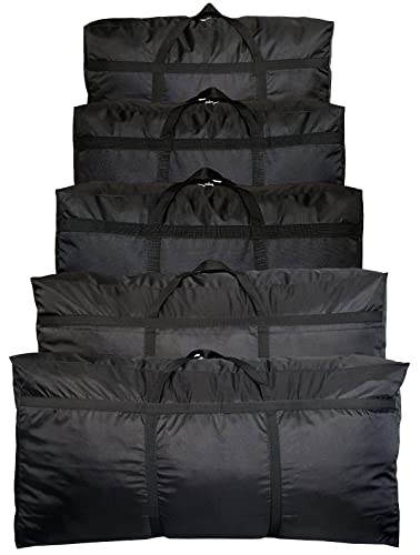 Doyike Extra Large Storage Duffle Bag With Zippers And Handles, Black Big Foldable Duffle Bag For Travel-130L #TOP5