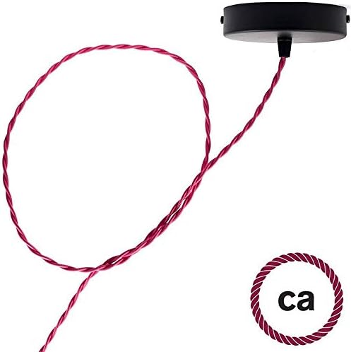 creative cables Fuchsia Rayon Covered Twisted Electric Cable 2x18 AWG - TM08-164ft, 2 x 18 AWG