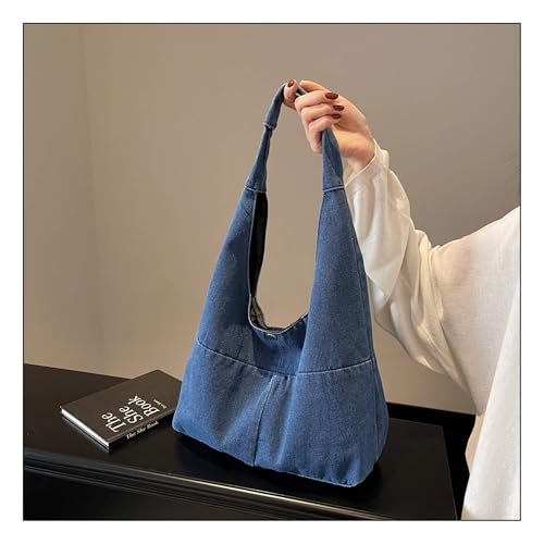 Vintage Grunge Tote Bag Y2K Canvas Bag for Women Men, Denim Crossbody Hobo Shoulder Bag Retro Unisex Bag3