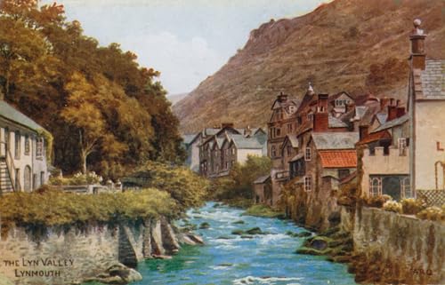 Pintura sobre lienzo de Alfred Robert Quinton cuadro de Lynmouth para regalo especial