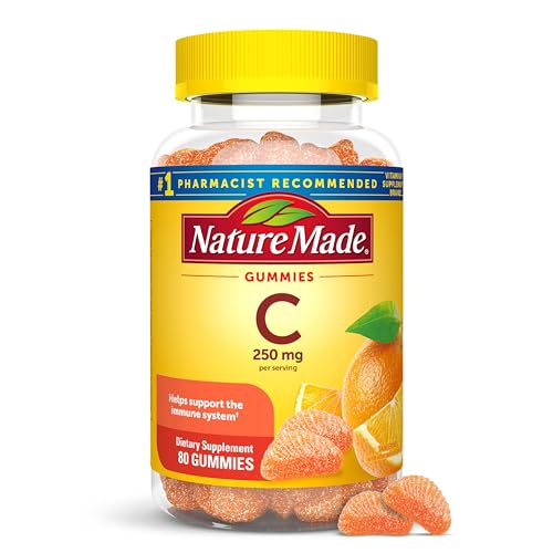 Nature Made Vitamin C Gummies 250mg per Serving 80 Count