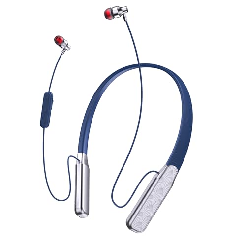 Neckband Bluetooth Wireless Headphones, 480H Playtime In Ear Magnetic Earbuds, HiFi Stereo Sound Earphones, 5.4 Bluetooth, ENC Noise Cancelling, Type-C Charging for Home Office Travel Business Sports