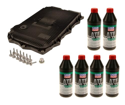Auto Transmission Service Kit (Oil Pan+Filter+Gasket+Bolts) + 6L ATF for BMW Select Models (ZF 8HP70 Trans)