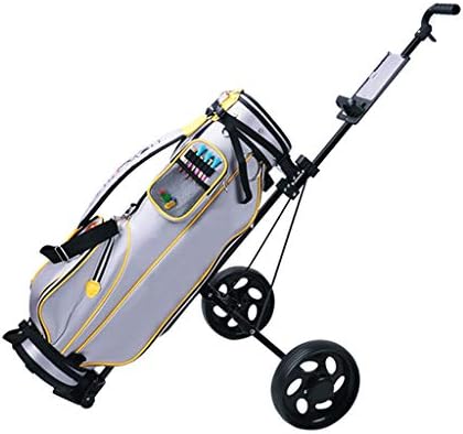 Homefami Foldable Golf Cart Easy Push and Pull Trolley 2 Wheel Light Weight with Score Count Board Water Cup Holder