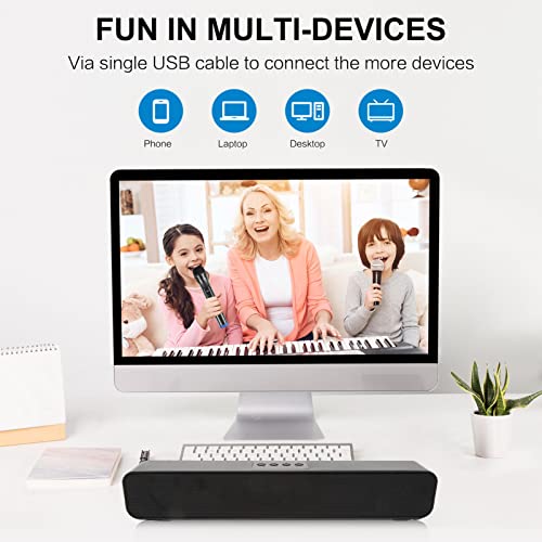 Alto-falante Syrisora ​​Bluetooth para Computador Com Redução de Ruído Recarregável Sem Fio para PC